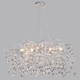 4970/10 HALL ODL24 523 матов.серебристый/алюмин./хрусталь Люстра G9 10*40W DELICA