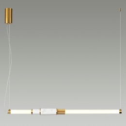 4359/14L MIDCENT ODL24 127 белый мрамор/антич. бронза/металл/акрил Подвесной светильник (ВЕРТ. И ГОРИЗОНТ) IP20 LED 14W 3000K 220V MARMI