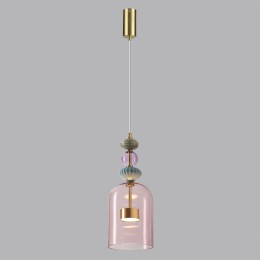 5045/12L L-VISION ODL24 298 античн.бронза/розовый/металл/стекло/керамика Подвес LED 12W 4000К 1400Лм PALLETA