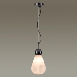 5418/1 MODERN ODL_EX23 59 черный хром/белый матовый/металл/стекло Подвес E14 1*40W ELICA