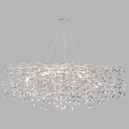 4970/14 HALL ODL24 523 матов.серебристый/алюмин./хрусталь Люстра G9 14*40W DELICA