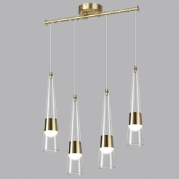 5043/42L L-VISION ODL24 301 глянц.золото/прозрачный/металл/стекло Люстра LED 42W 3000K 4167Лм LUMP