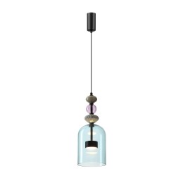 5046/12L L-VISION ODL24 299 черный/голубой/металл/стекло/керамика Подвес LED 12W 4000К 1400Лм PALLETA