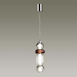 4826/18L PENDANT ODL21 321 хром/дымчатый/бордо/прозрачный Подвес LED 18W BEANS