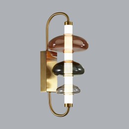 5411/9WL L-VISION ODL_EX24 45 бронзовый/серый/бордовый/белый/металл/стекло/акрил Бра LED 9W 4000K AMORE