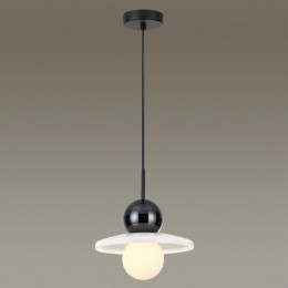 5014/1D MODERN ODL23 295 черный/белый/белый матовый металл/стекло Подвес G9 LED 5W HATTY