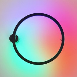 4386/18WL HIGHTECH ODL23 173 черный/металл Настенный светильник IP20 RGB динамическая подсветка ПДУ в комплекте LED 18W 3000K OMEN