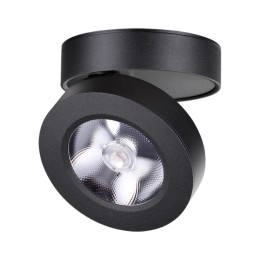 357985 OVER NT19 368 черный Накладной светильник IP20 LED 3000К 12W 220V GRODA