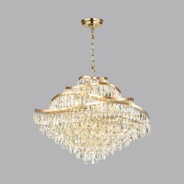5073/25 HALL (В 2-Х КОРОБКАХ) ODL24 505 золото/прозрачный/металл/хрусталь Люстра E14 25*40W WAYTA