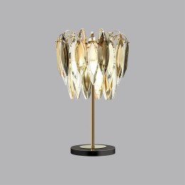 5068/3T HALL ODL24 501 золото/дымчат./янтарн./матовый белый/металл/хрусталь Настольная лампа E14 3*40W VILNA