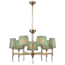 4887/7 MODERN ODL_EX22 115 бронзовый/зеленый/ткань Люстра E14 7*40W LONDON