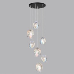 5039/7 MODERN ODL24 297 черный/перламутровый/металл/стекло Люстра каскадная G9 7*40W MUSSELS