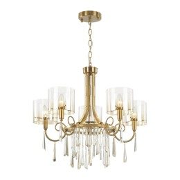 4886/5 HALL ODL_EX23 89 бронзовый/янтарн./металл/стекло Люстра E14 5*40W NICOLE