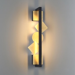 6691/7WL HIGHTECH ODL_EX24 017 Настенный светильник черный/.бронза браширов./металл/акрил поворотный на 360° IP20 LED 7W 184Лм 3000K GEOS