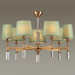 4887/7 MODERN ODL_EX22 115 бронзовый/зеленый/ткань Люстра E14 7*40W LONDON