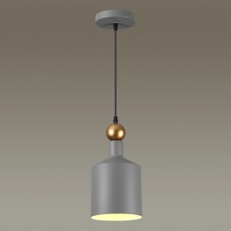 4086/1 PENDANT ODL19 377 серый/золотой Подвес Е27 1*40W 220V BOLLI