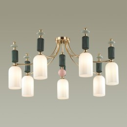 4861/7C CLASSIC ODL_EX21 108 золото/разноцветн./керамика/стекло Люстра потолочная E14 7*40W CANDY