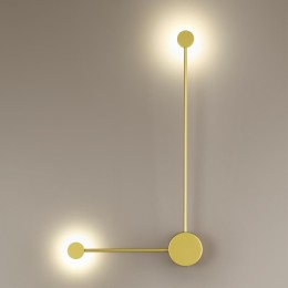 3900/10WG HIGHTECH ODL20 183 золотистый/металл Настенный светильник LED 4000K 10W 220V SATELLITE