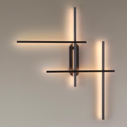 3890/36WLP L-VISION ODL20 197 черный/металл Настенный светильник LED 3000K/4000K (перекл. ч/з тумблер) 36W 220V RUDY