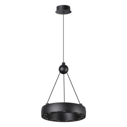 359396 OVER NT24 278 черный Светильник подвесной светодиодный, длина провода 2м IP20 LED 12W вниз/5W вверх 220V 1360Лм 3000K TURN