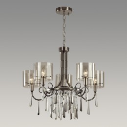 4890/5 HALL ODL_EX23 91 черный хром/дымчатый/ металл/стекло Люстра E14 5*40W NICOLE