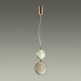 5412/13LD L-VISION ODL_EX23 50 золотой/зеленый/св.коричневый металл/стекло Подвес LED 13W 4000K CARAMELLA