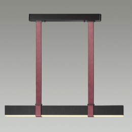 6629/25L HIGHTECH ODL24 153 металл/экокожа/ткань/акрил бордовый/черный Подвесной светильник IP20 LED 25W 3000K 220V VINCENT