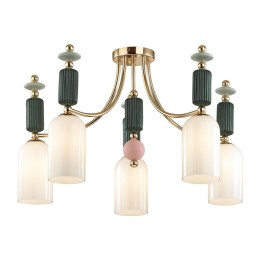 4861/5C CLASSIC ODL_EX21 109 золото/разноцветн./керамика/стекло Люстра потолочная E14 5*40W CANDY