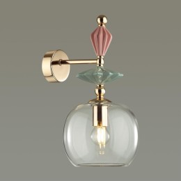 4855/1WB CLASSIC ODL_EX21 105 золото/разноцветн./керамика/стекло Бра E14 1*40W BIZET