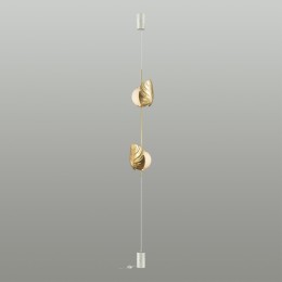 4864/2FC MODERN ODL_EX22 81 золотистый/белый/стекло Натяжной торшер с выкл. E14 2*40W JUNGLE