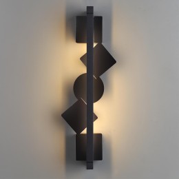 6690/7WL HIGHTECH ODL_EX24 017 Настенный светильник черный/черн полиров/металл/акрил поворотный на 360° IP20 LED 7W 184Лм 3000K GEOS