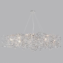 4970/16 HALL ODL24 523 матов.серебристый/алюмин./хрусталь Люстра G9 16*40W DELICA