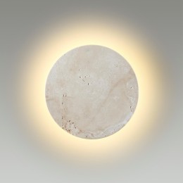 6625/8WL HIGHTECH ODL24 131 бежевый/металл/травертин Настенный светильник IP20 LED 12W 3000K 220V TRAVERTINO