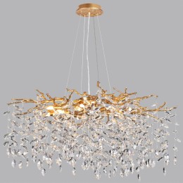 4969/12 HALL ODL24 521 античн.бронза/алюмин./хрусталь Люстра G9 12*40W DELICA