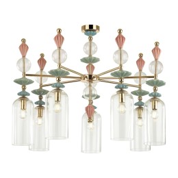 4855/7C CLASSIC ODL_EX21 102 золото/разноцветн./керамика/стекло Люстра потолочная E14 7*40W BIZET