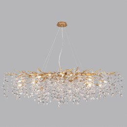 4969/16 HALL ODL24 521 античн.бронза/алюмин./хрусталь Люстра G9 16*40W DELICA