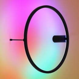 4386/24WL HIGHTECH ODL23 173 черный/металл Настенный светильник IP20 RGB динамическая подсветка ПДУ в комплекте LED 24W 3000K OMEN