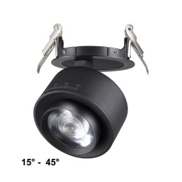 358944 SPOT NT22 456 черный Светильник встраиваемый светодиодный IP20 LED 4000К 18W 220V EDDY