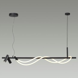 4391/30L HIGHTECH ODL24 139 черный/металл/канат Подвесной св-к с раздельн. вкл IP20 LED 30W 1200Лм 4000K CORDA