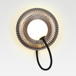 5013/1WA MODERN ODL23 573 черный/дымчатый/белый матовый металл/стекло Бра G9 LED 7W BUNY