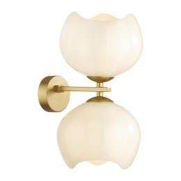 4873/2W MODERN ODL_EX22 85 золотой/белый/стекло Бра E14 2*40W WATERLILY