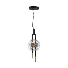 5407/12L MODERN ODL_EX24 27 черный/золотой/металл/стекло Подвес LED 12W 3000K 1005Лм MAGNET