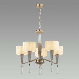 5403/5 CLASSIC ODL_EX23 75 бронзовый/светло-коричневый/кремовый металл/керамика/ткань Люстра E14 5*40W LATTE