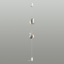 4865/2FC MODERN ODL_EX22 81 серебристый/белый/стекло Натяжной торшер с выкл. E14 2*40W JUNGLE