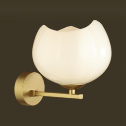 4873/1W MODERN ODL_EX22 85 золотой/белый/стекло Бра E14 1*40W WATERLILY