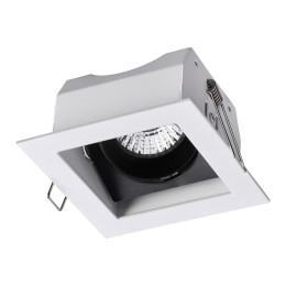 370712 SPOT NT20 482 белый/черный Светильник встраиваемый карданный IP20 GU10 50W 220V GESSO