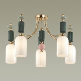 4861/5C CLASSIC ODL_EX21 109 золото/разноцветн./керамика/стекло Люстра потолочная E14 5*40W CANDY