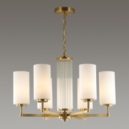 4990/6 HALL ODL23 547 матов. золотой/белый/стекло Люстра E27 6*40W KASALI