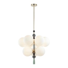 5405/9 MODERN ODL_EX23 81 золотой/серый/зеленый/белый матовый металл/керамика/стекло Люстра E14 9*40W PALLE