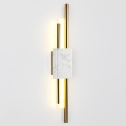 4359/10WL MIDCENT ODL23 127 белый мрамор/золотистый металл Настенный светильник IP20 LED 10W 655Лм 3000K MARMI